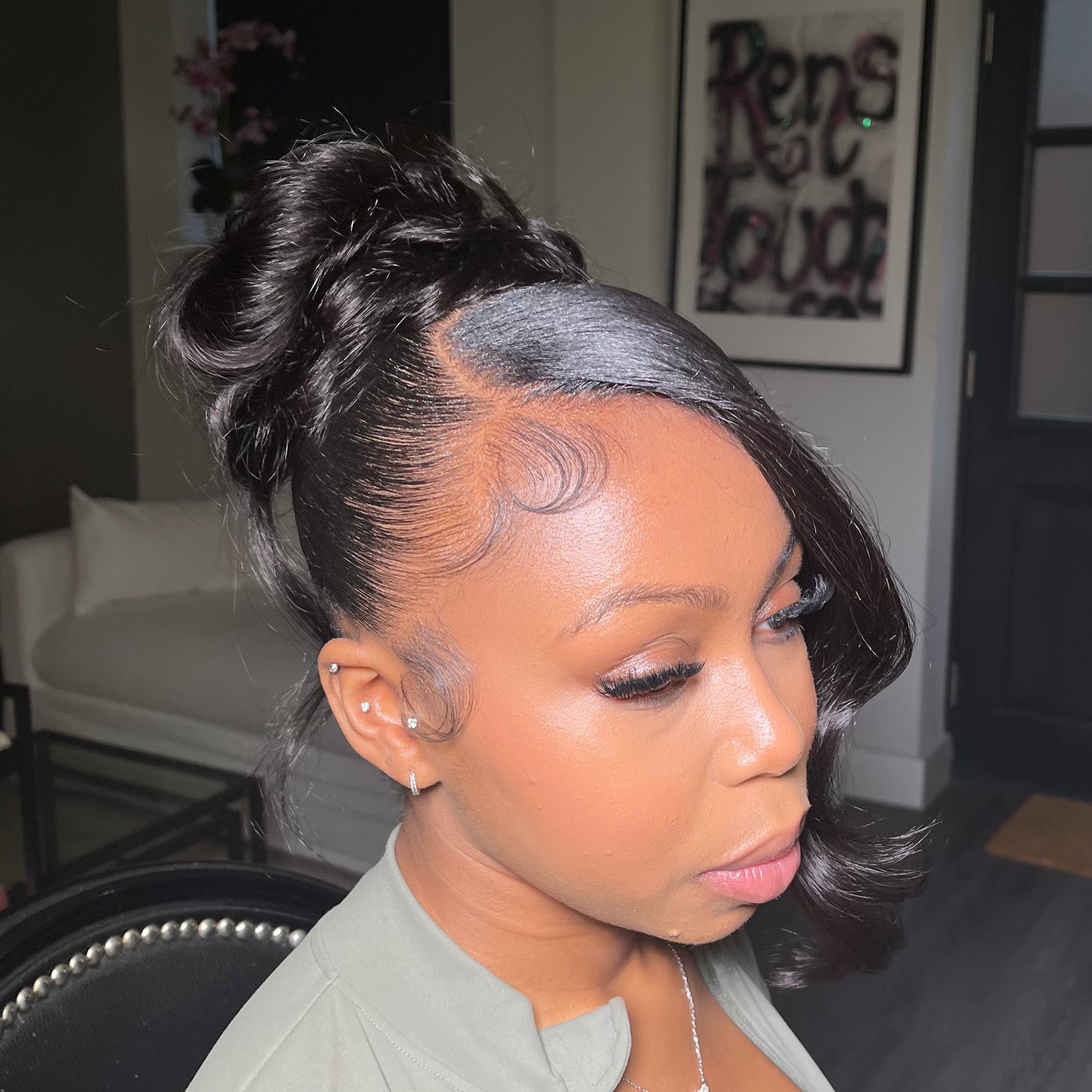 Side Fringe Updo Tutorial