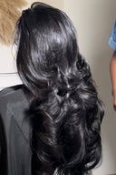 Signature Jet Black Half Wig 26"