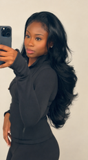 Signature Jet Black Half Wig