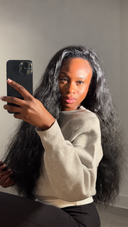 Renstouch Signature Half Wig in Natural Wave, 1B natural colour, worn